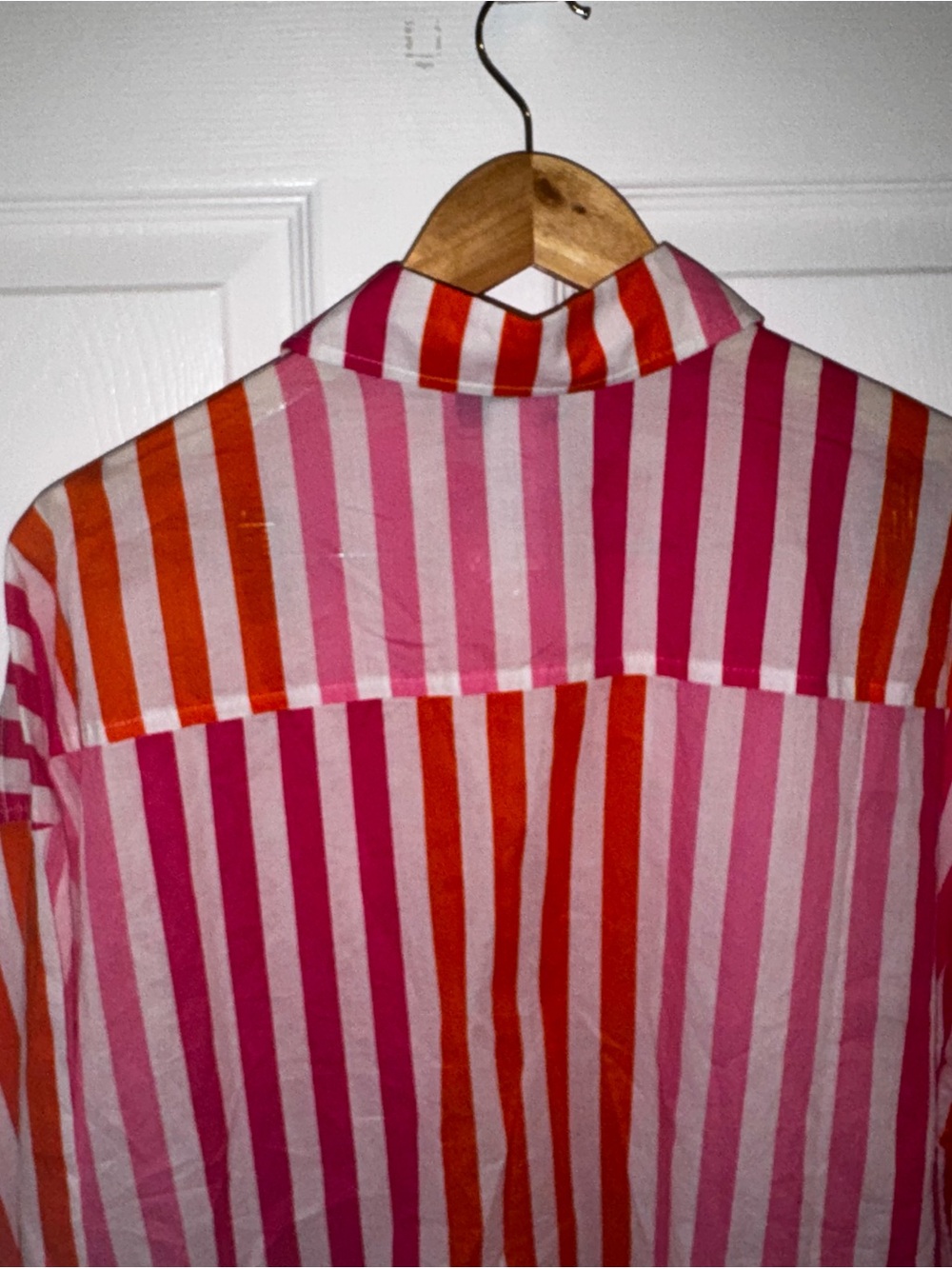 Beach Riot Pink, Red and Orange Striped Button-Down Shirt - Picture 5 of 5